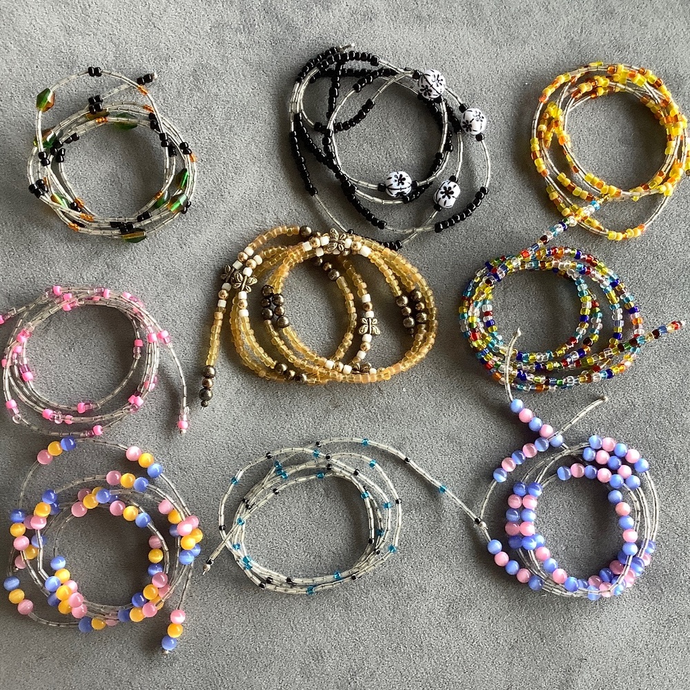 Bead Strands Pewter Glass Cat’s Eye